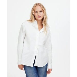 NWT Madewell White Oversized Button-Up‎ Shirt in Oxford Button Up Shirt Size L